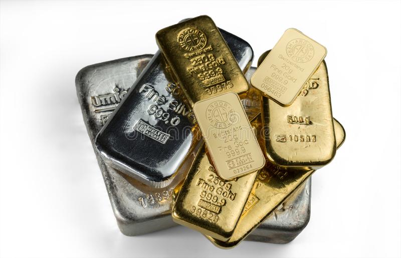 gold and silver bar